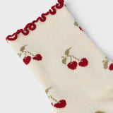 Frill Ankle Socks - Ladybird/Cherry