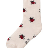 Frill Ankle Socks - Ladybird/Cherry
