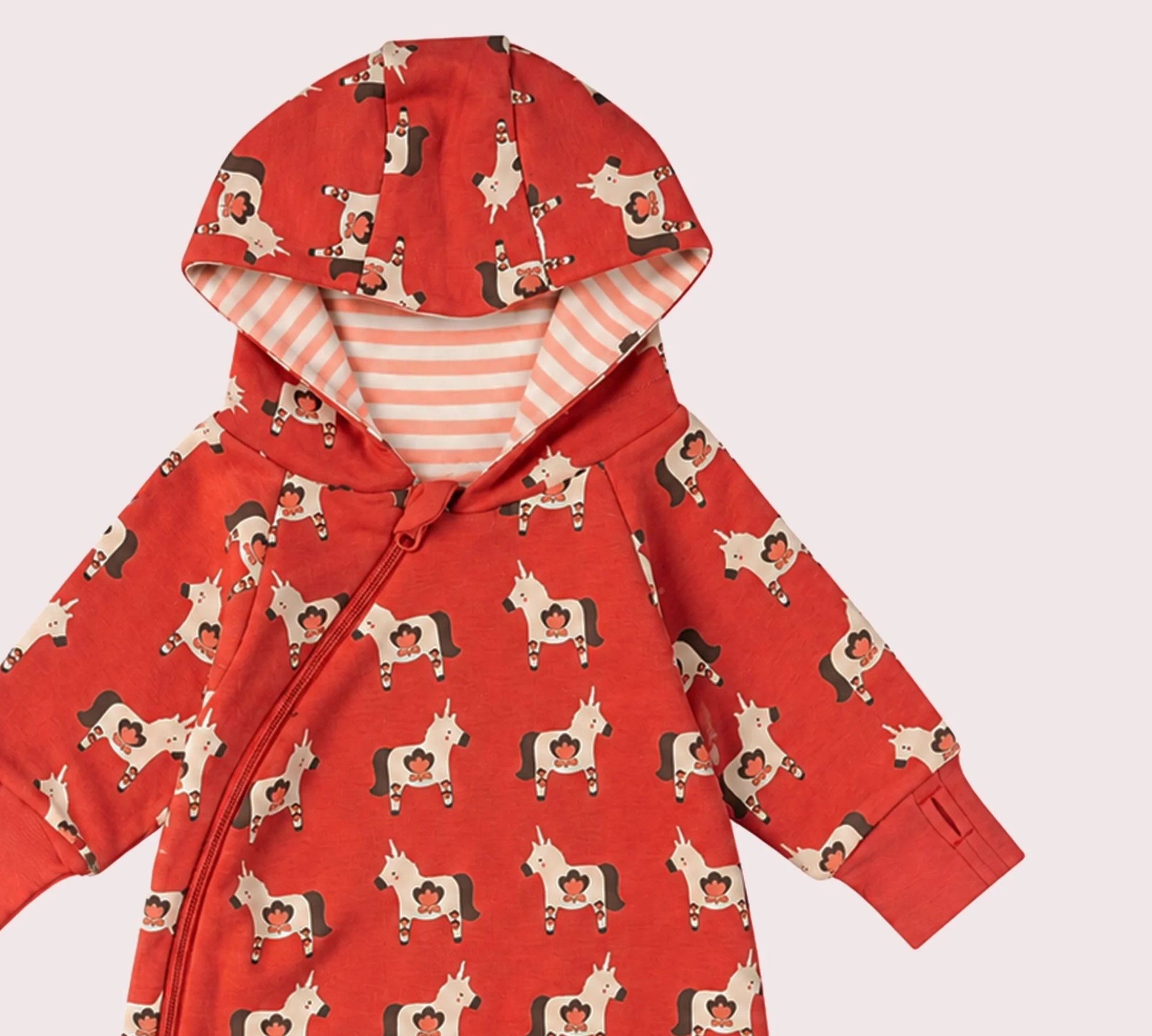 Little Unicorns Hooded Reversible Snug Suit - Rust