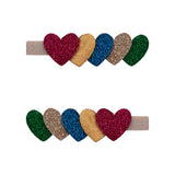 Jazzy Layered Heart Hair Clips - 2 Pack