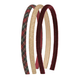 Tartan Alice Band - 3 Pack
