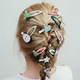 Santa + Christmas Tree Clic Clacs - Hair Clips - 4 Pack