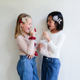Filled Christmas Stocking Burgundy - Hair Clips + Ponies