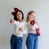 Filled Christmas Stocking Burgundy - Hair Clips + Ponies