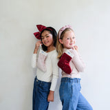 Filled Christmas Stocking Burgundy - Hair Clips + Ponies