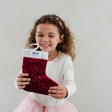 Filled Christmas Stocking Burgundy - Hair Clips + Ponies