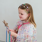 Rainbow Bright Fairy Wand - Gold Glitter Star