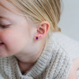 Rainbow Gem Stick On Earrings
