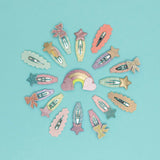 Sparkly Bow Mini Clic Clacs - Hair Clips - 5 pack