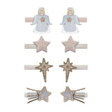 Sparkly Angel Hair Clips - 8 Pack