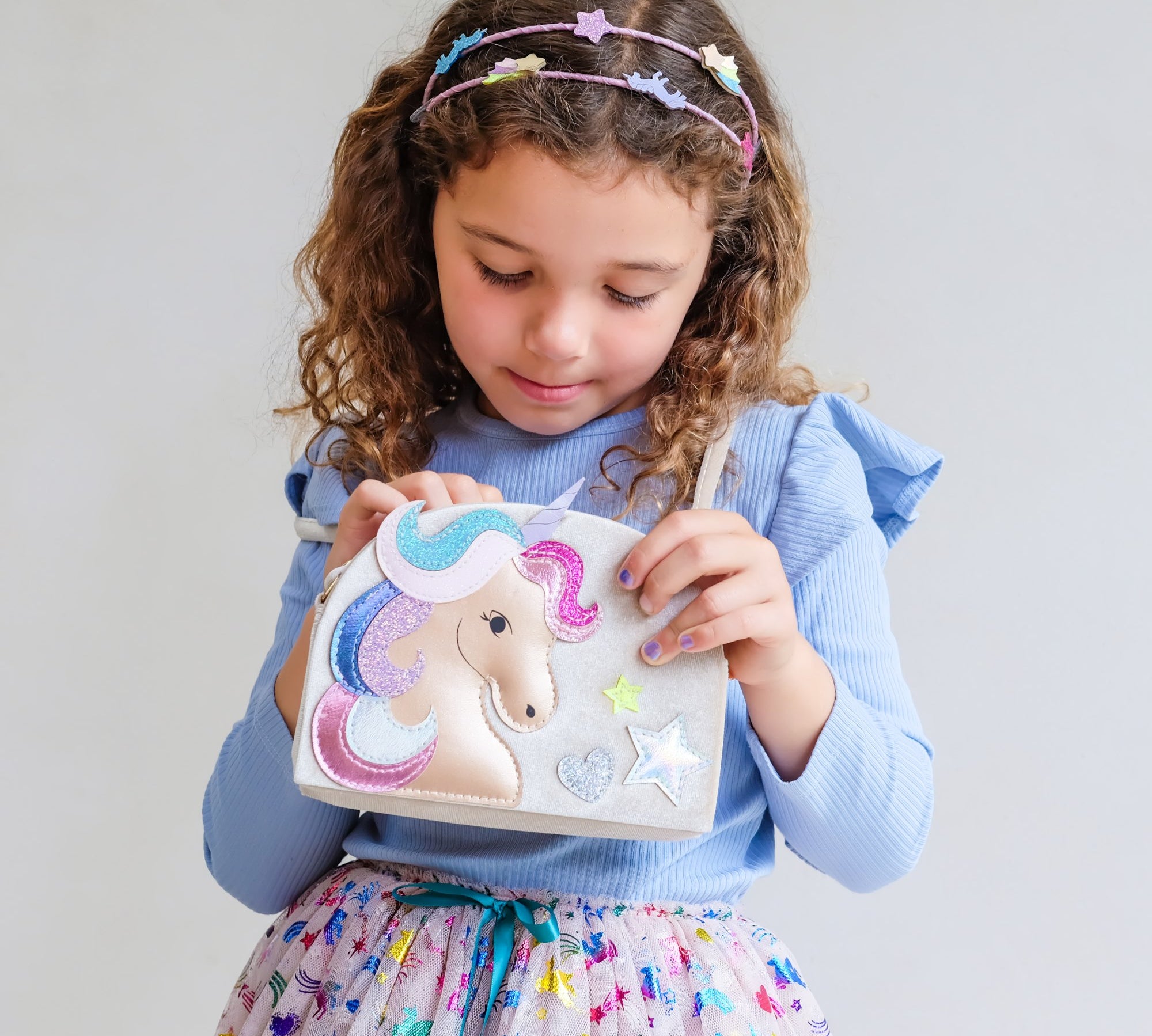 Velvet Unicorn Bag – Gold