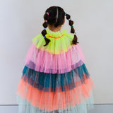 Ruffle Rainbow Glitter Cape
