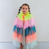 Ruffle Rainbow Glitter Cape