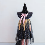 Black Velvet Star Speckled Witch Hat