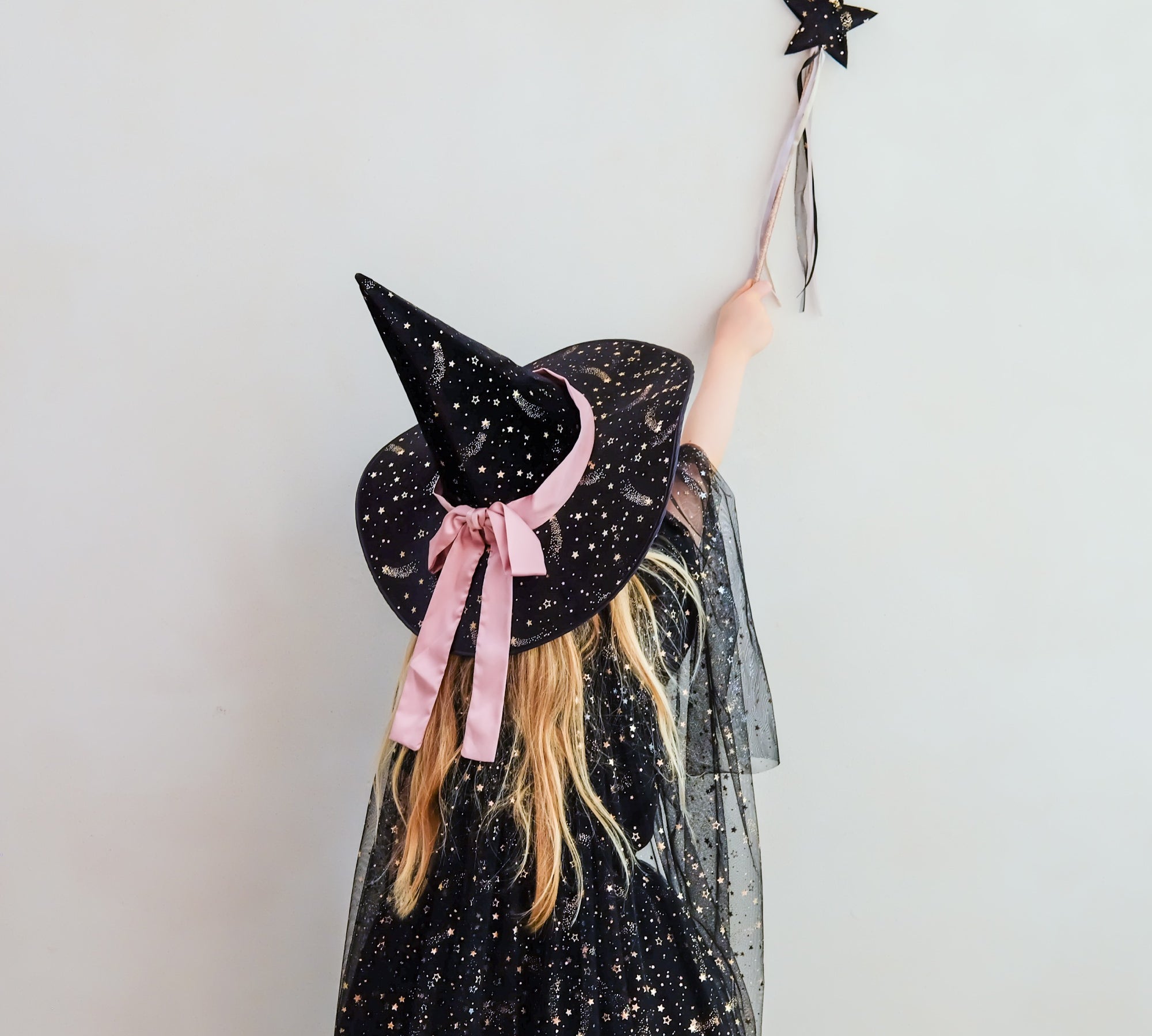 Black Velvet Star Speckled Witch Hat