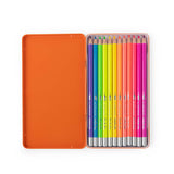 12 Neon Colouring Pencils - Les Schmouks