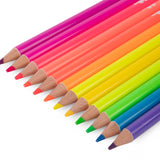 12 Neon Colouring Pencils - Les Schmouks