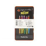12 Neon Colouring Pencils - Les Schmouks