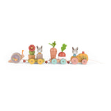 Large Wooden Pull-along Activity Train - Trois Petits Lapins