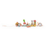 Large Wooden Pull-along Activity Train - Trois Petits Lapins