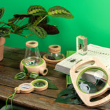 Wooden Magnifying Glass + Compass