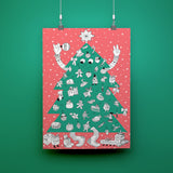 Giant Colouring Poster + Stickers - Christmas Tree