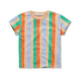 Kids Vertical Multi Stripe T-Shirt - Sand