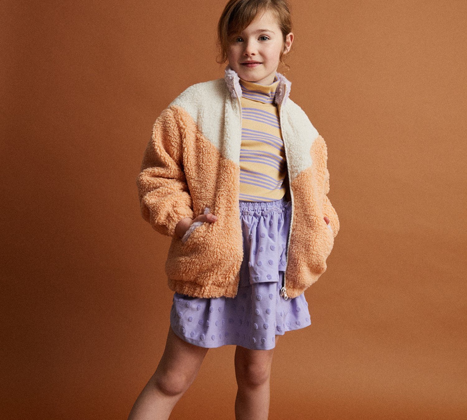 Kids Rib Turtle Neck - Stripes