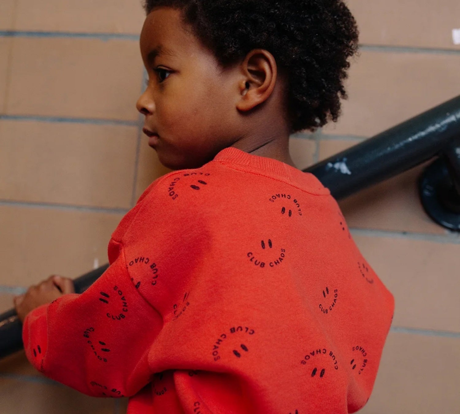 Kids Club Chaos Print Sweatshirt - Red