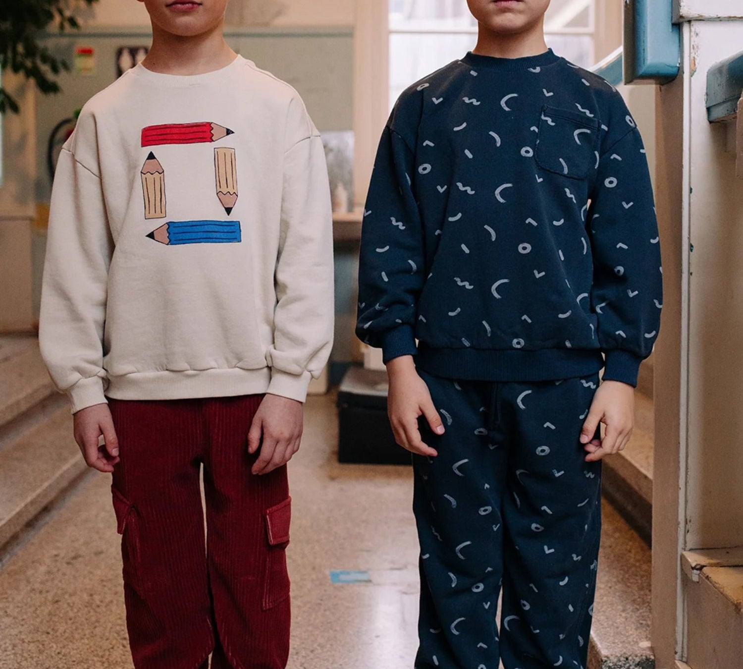 Kids Velvet Rib Cargo Pants - Garnet