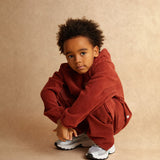 Kids Velvet Rib Cargo Pants - Garnet