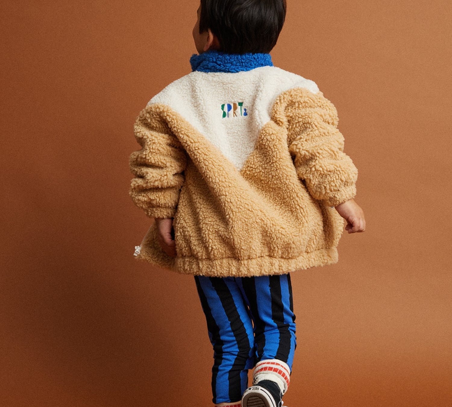 Kids Winter Legging - Painted Stripe - Blue