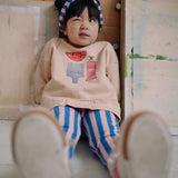 Kids Stripe Winter Legging - Pink + Blue
