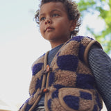 Kids Merino Wool Bodywarmer - Brick Blue