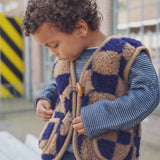Kids Merino Wool Bodywarmer - Brick Blue