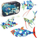 Clixo Ocean Creatures Pack Glow-In-The-Dark - Kids Magnetic Toy - 24 pcs