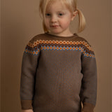 Knitted Jumper - Jacquard - Caribou