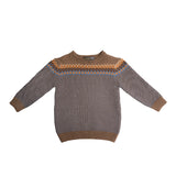 Knitted Jumper - Jacquard - Caribou