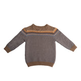 Knitted Jumper - Jacquard - Caribou