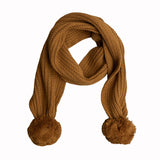 Knitted Scarf - Golden Brown