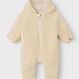 Teddy Fleece Pramsuit - Sandshell