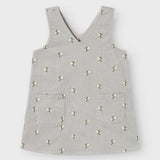 Corduroy Dress - Snowdrops - Mirage Gray