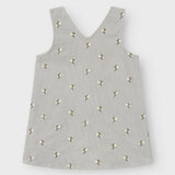 Corduroy Dress - Snowdrops - Mirage Gray