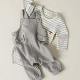 Striped Bodysuit - Organic Cotton - Turtledove