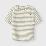 Striped T-Shirt - Organic Cotton - Forest Fog