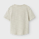 Striped T-Shirt - Organic Cotton - Forest Fog