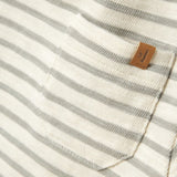 Striped T-Shirt - Organic Cotton - Forest Fog