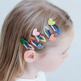 Autumn Heart Mini Clic Clacs - Hair Clips - Pack of 5