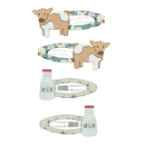 Jersey Cow Hair Clips - Pack of 4