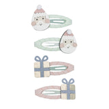 Santa Hair Clips - Pack of 4